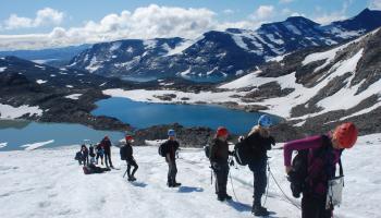 Elever fra Valdres videregående skole på brevandring.