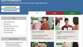 Utsnitt av læringsressurs faget utdanningsvalg 