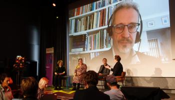 Bilde av panelsamtalen ledet av Ingrid Bårdsdatter Bakke