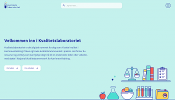 Skjermdump av forsiden til Kvalitetslaboratoriet