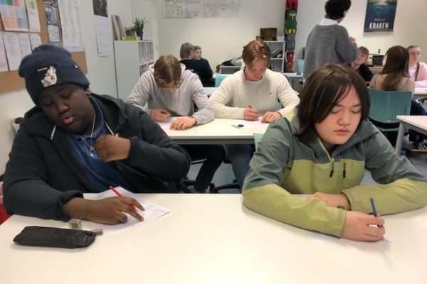 elever i 10. klasse på jobbsøkerkurs