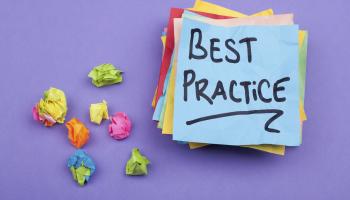Post-it lapp med påskriften "best practice"
