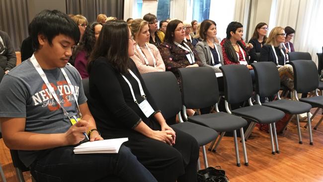 Det kom fagfolk fra alle verdenshjørner til konferansen. Her fra en workshop. Fra en workshop under den internasjonale karriereveiledningskonferansen i Gøteborg 2018.