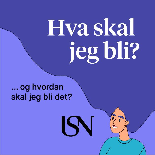 Logo til podkasten hva skal jeg bli? Og hvordan skal jeg bli det? fra USN